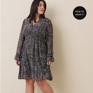 Torrid Chiffon Mock Neck Dress